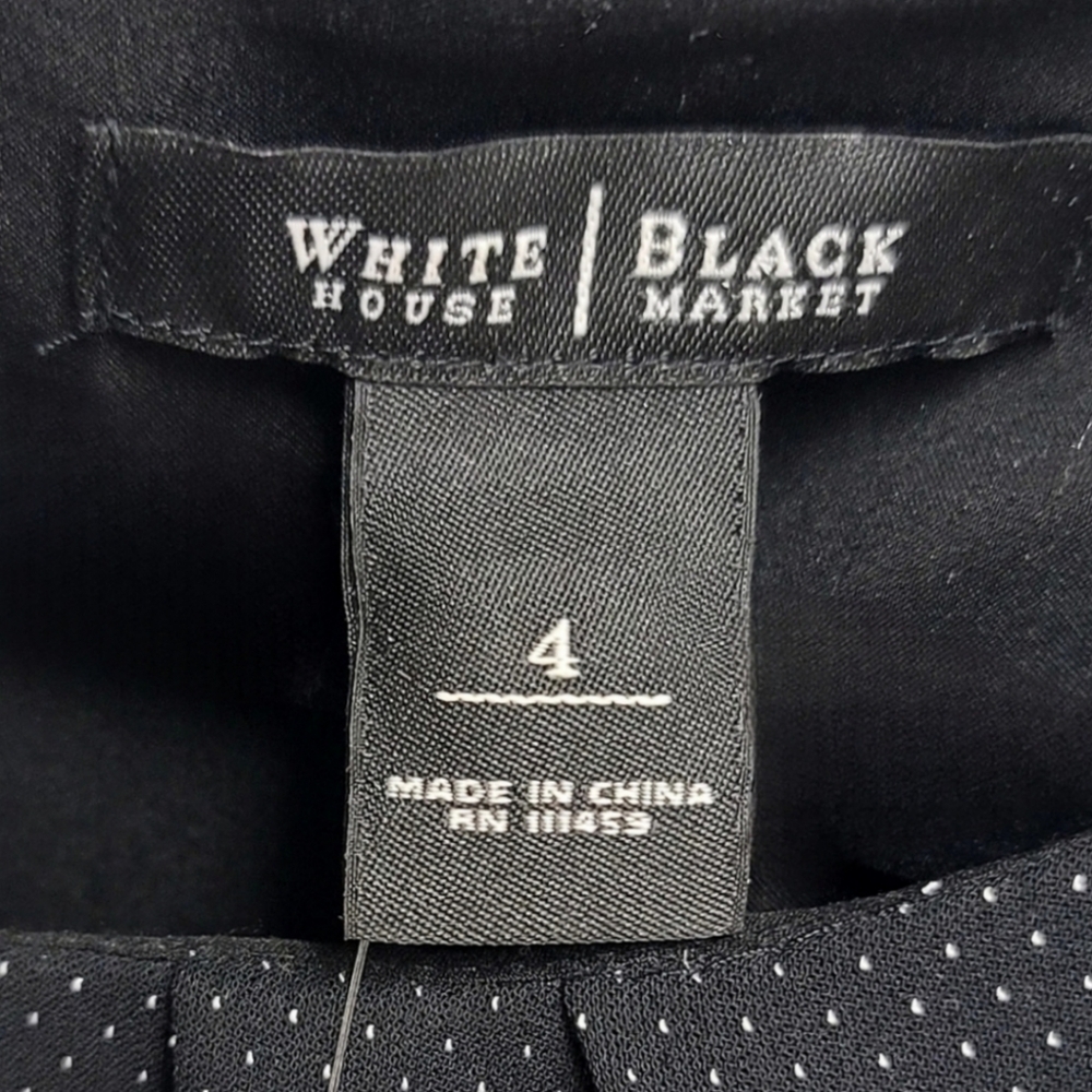 White House Black Market Sheath Dress with Ruffled Bottom Size 4 - Picture 9 of 12